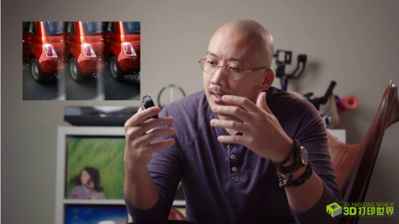 這種3D打印的鏡頭使數碼相機具有拍攝3D照片的能力