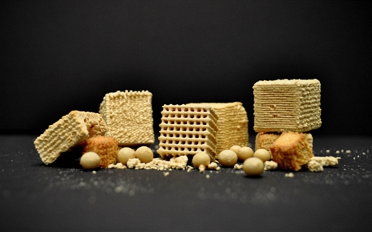 把大豆渣當“墨水”，3D打印小零食